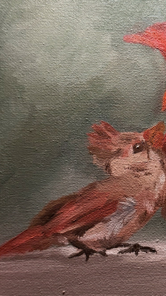 “Cardinal Love” Original | Oil on Canvas