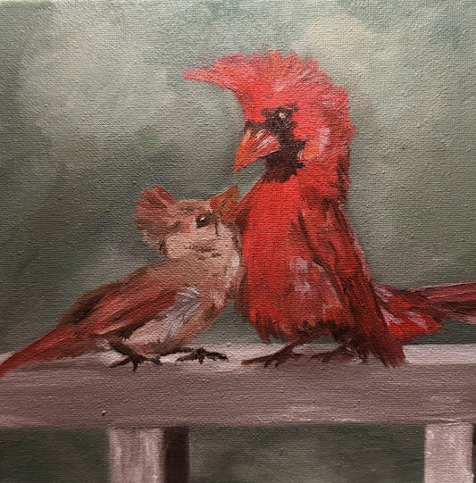 “Cardinal Love” Original | Oil on Canvas